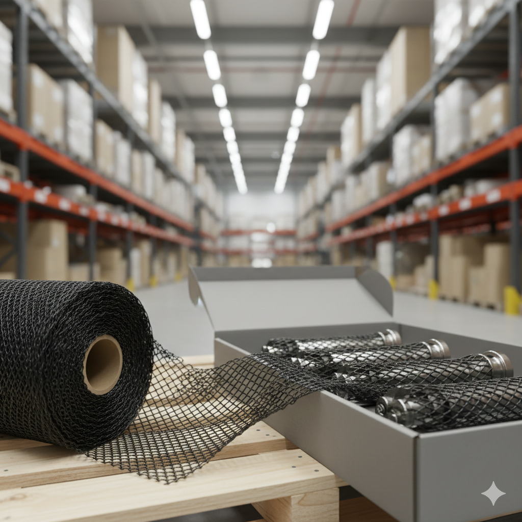 Műanyag alkatrészvédő háló – kis átmérő